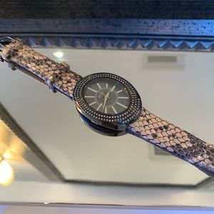 Badgley Mischka Snake Skin Stainless Steel Watch!